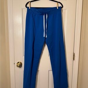 Figs Royal Blue High Waisted Livingston Basic Scrub Pants Women Size Medium